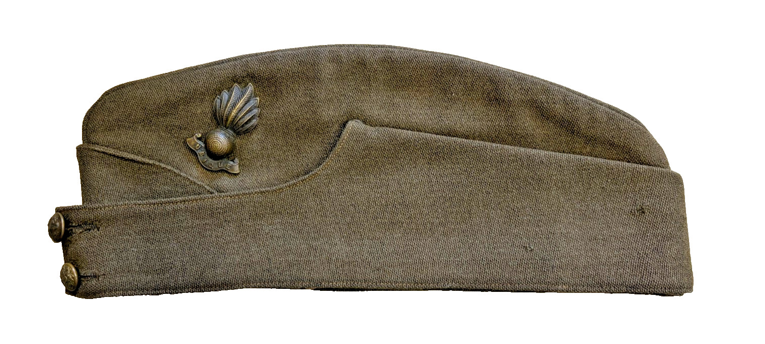 WW2 ROYAL ARTILLERY OFFICERS CAP,+ INSIGNIA ORIGINAL UNTOUCHED ,KIA ITALY.