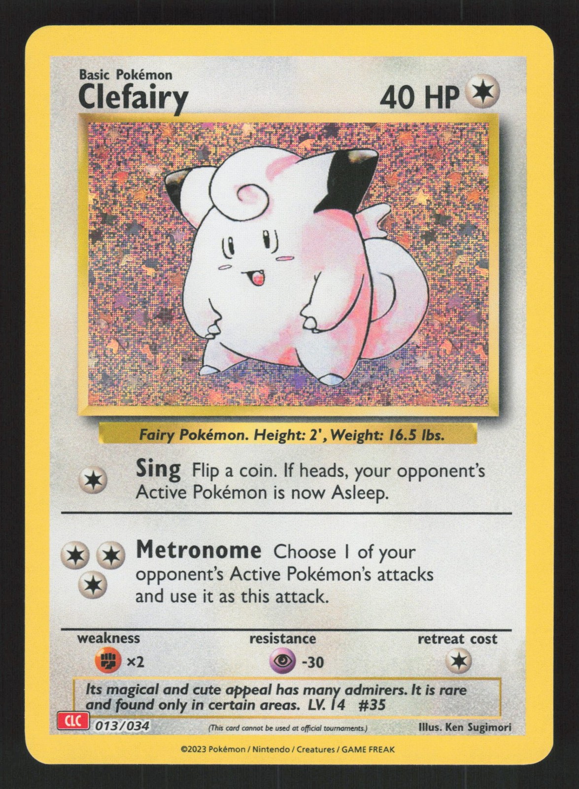 English NM Clefairy 013/034 CL Holofoil Pokemon Trading Card Game Classic English NM Clefairy 013/034 CL Holofoil Pokemon Trading Card Game Classic