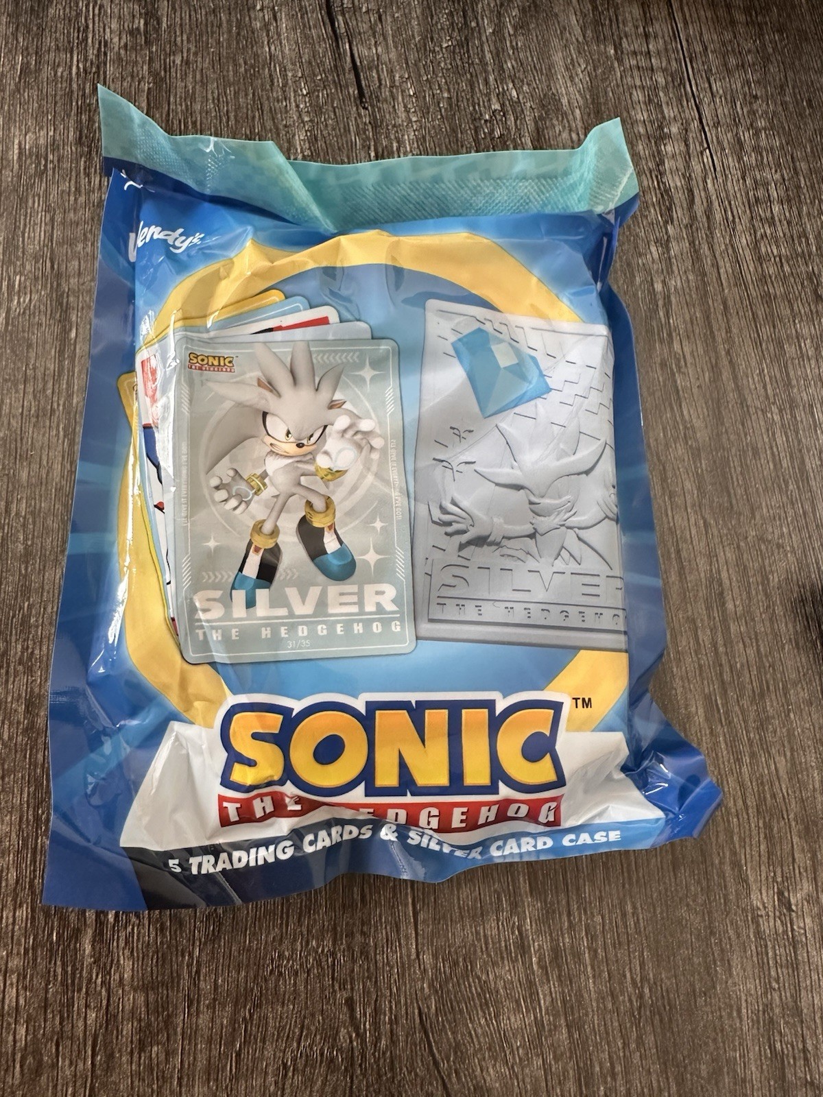 Wendy's Sonic the Hedgehog Trading Card Pack Sealed 5 Cards - Silver