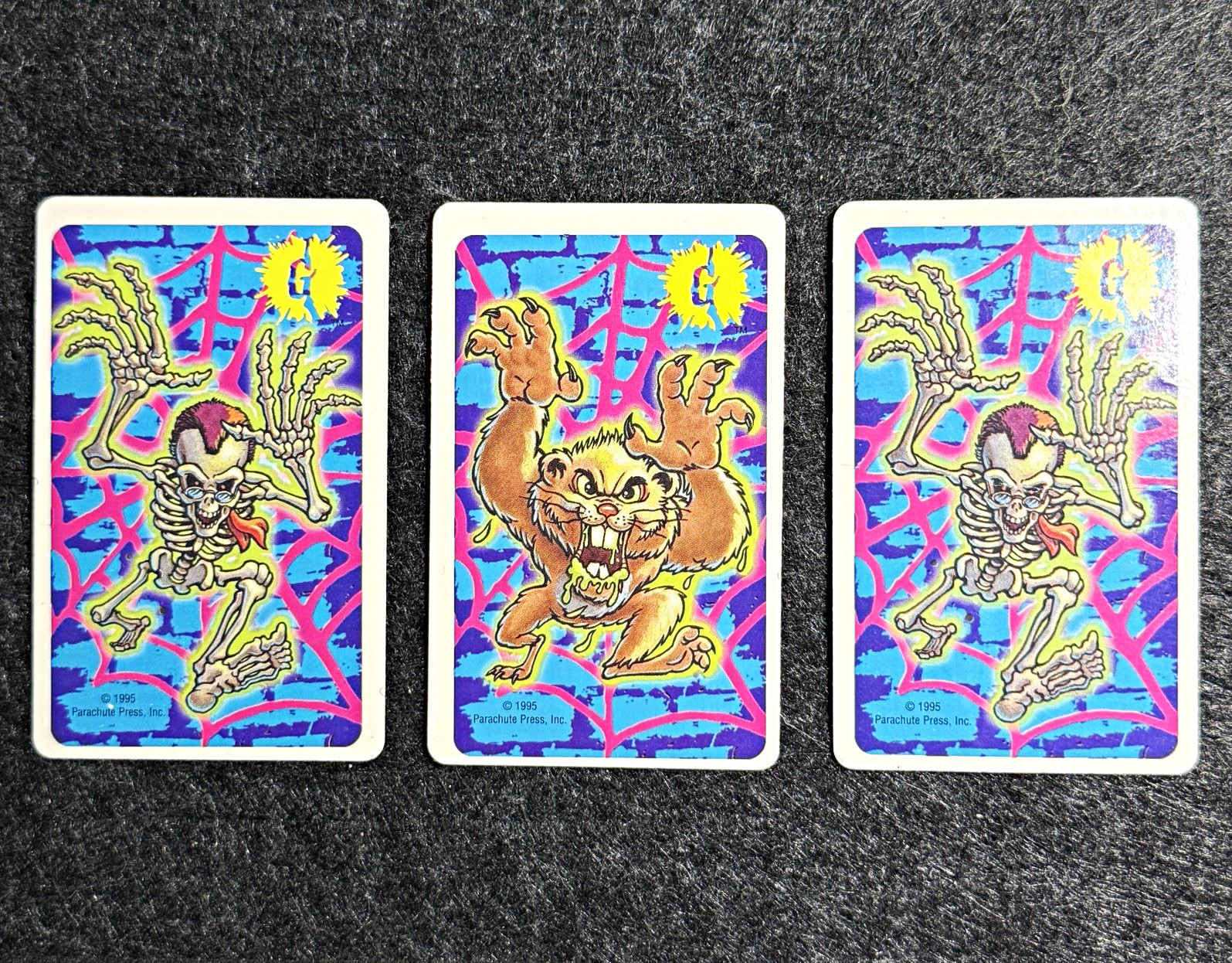 Parachute Press Gooey Guts 1995 Non-Sport Trading Cards Lot of 3 Vintage