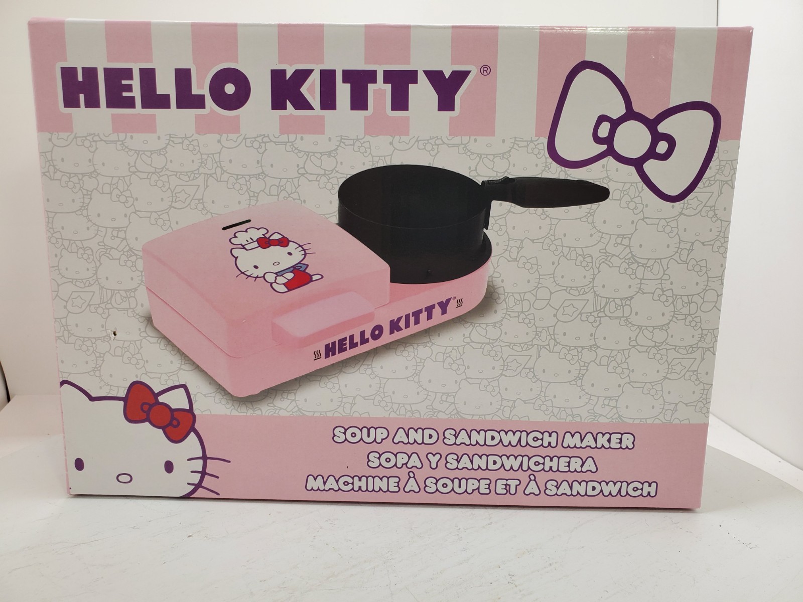 Hello Kitty Soup and Sandwich Maker Sanrio Pink Hot Plate Easy Cleanup Pink NEW Hello Kitty Soup and Sandwich Maker Sanrio Pink Hot Plate Easy Cleanup Pink NEW