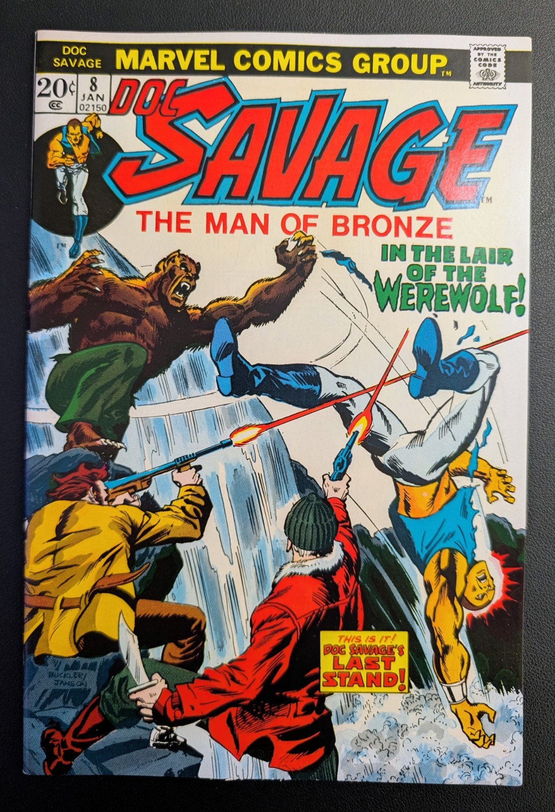 DOC SAVAGE #8: NM+ : Rich Buckler Cover: Classic Werewolf: Marvel 1974