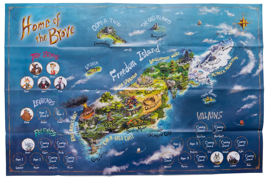 NEW Home Of The Brave Map Freedom Island Brave Books Replacement Map Brand NEW NEW Home Of The Brave Map Freedom Island Brave Books Replacement Map Brand NEW