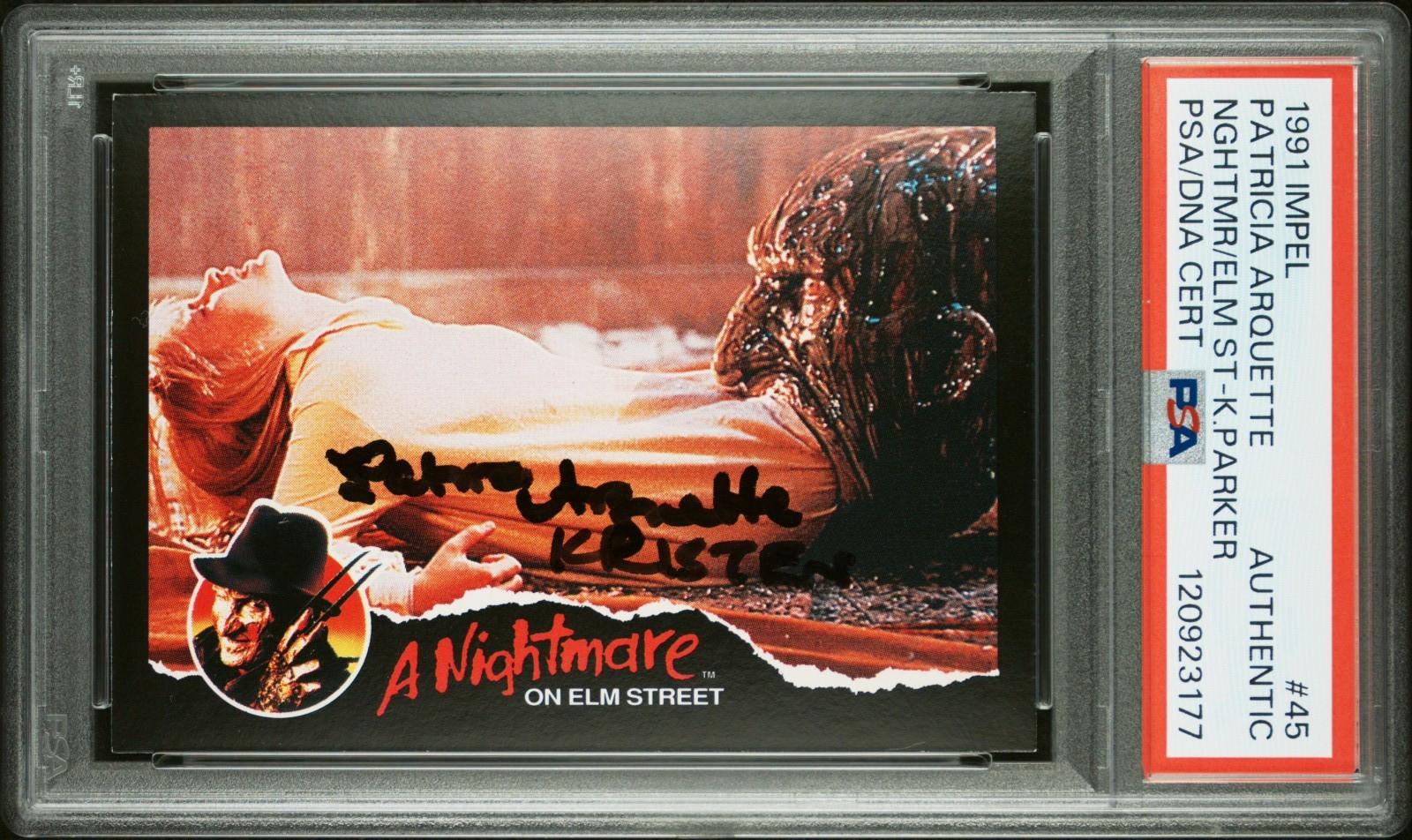 1991 Impel Nightmare Elm Street Kristen Parker Patricia Arquette Signed PSA/DNA