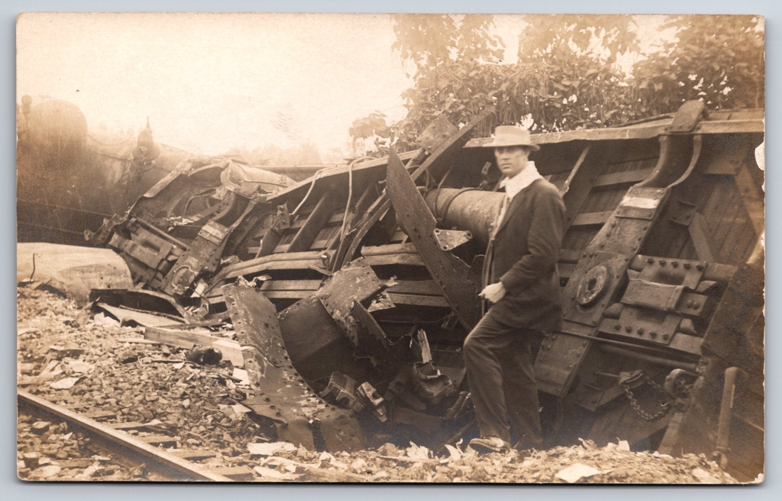 Pennsylvania Flyer Train Wreck Fort Wayne Indiana 1911 Real Photo RPPC Pennsylvania Flyer Train Wreck Fort Wayne Indiana 1911 Real Photo RPPC