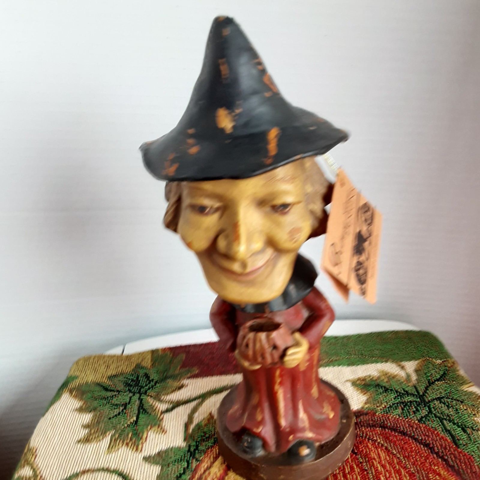 RARE VINTAGE BETHANY LOWE HALLOWEEN WITCH CANDY CONTAINER old stock