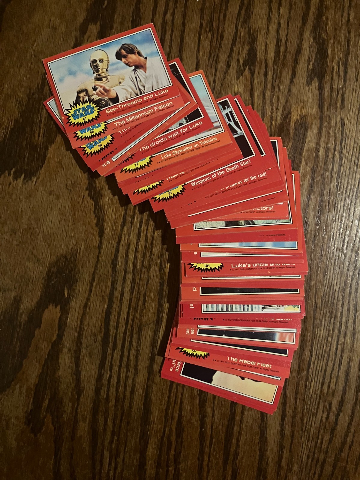 STAR WARS series 2 COMPLETE CARD SET   1977 TOPPS