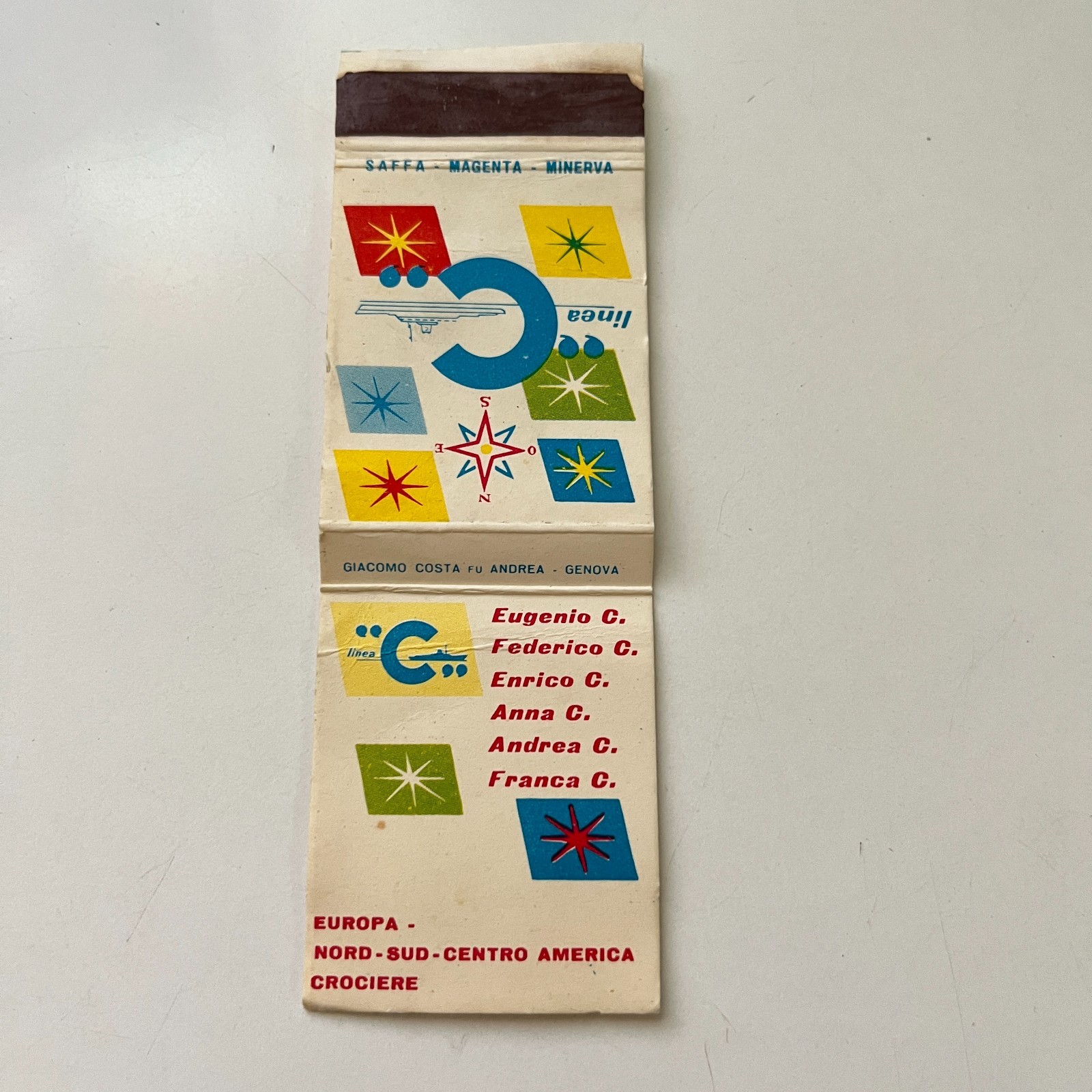 Linea C Eugenio C. Federico C. Vintage Matchbook Cover TMB77-1