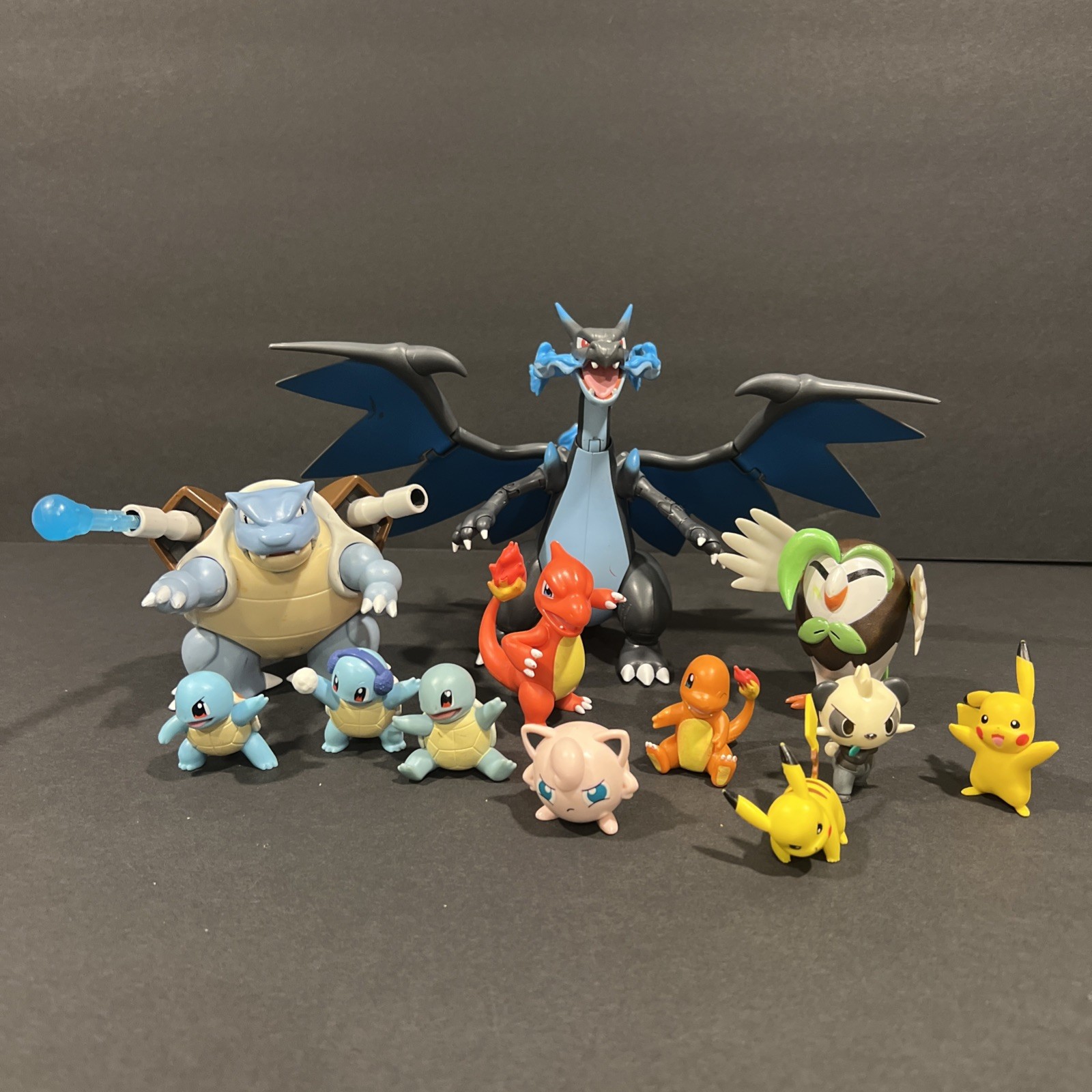 Pokemon Figure Lot Pikachu Charizard Blastoise Squirtle Charmander Rowlet Pokemon Figure Lot Pikachu Charizard Blastoise Squirtle Charmander Rowlet