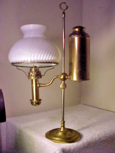 FABULOUS Antique single Student Lamp  orig oil  the (BERLIN)
