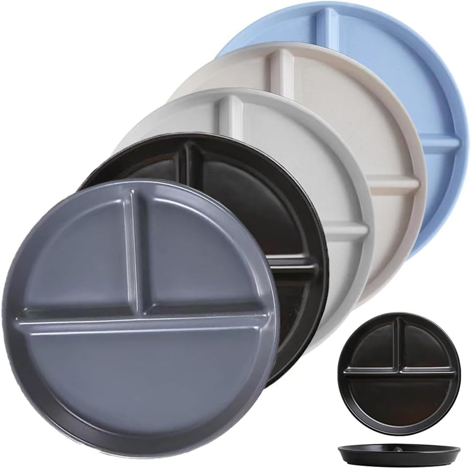 Portion Control Plate for Balanced Eating (5 Pack), 9 Portion Control Plate for Balanced Eating (5 Pack), 9