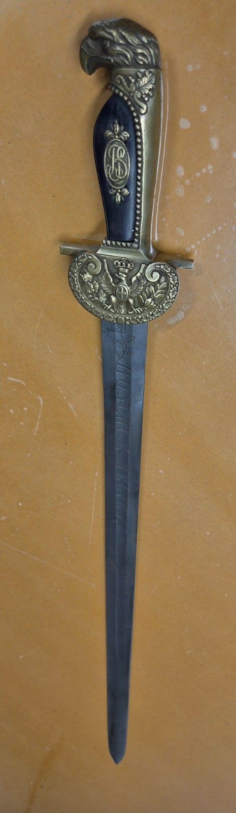 Antique Carlo Alberto Boschi e Selve Royal Forestry Guard Sword Dagger 1830s