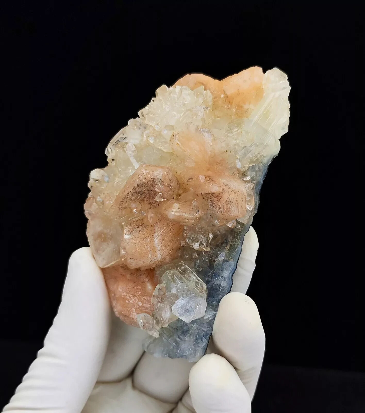 175g Natural Shiny Apophyllite with Stilbite Minerals