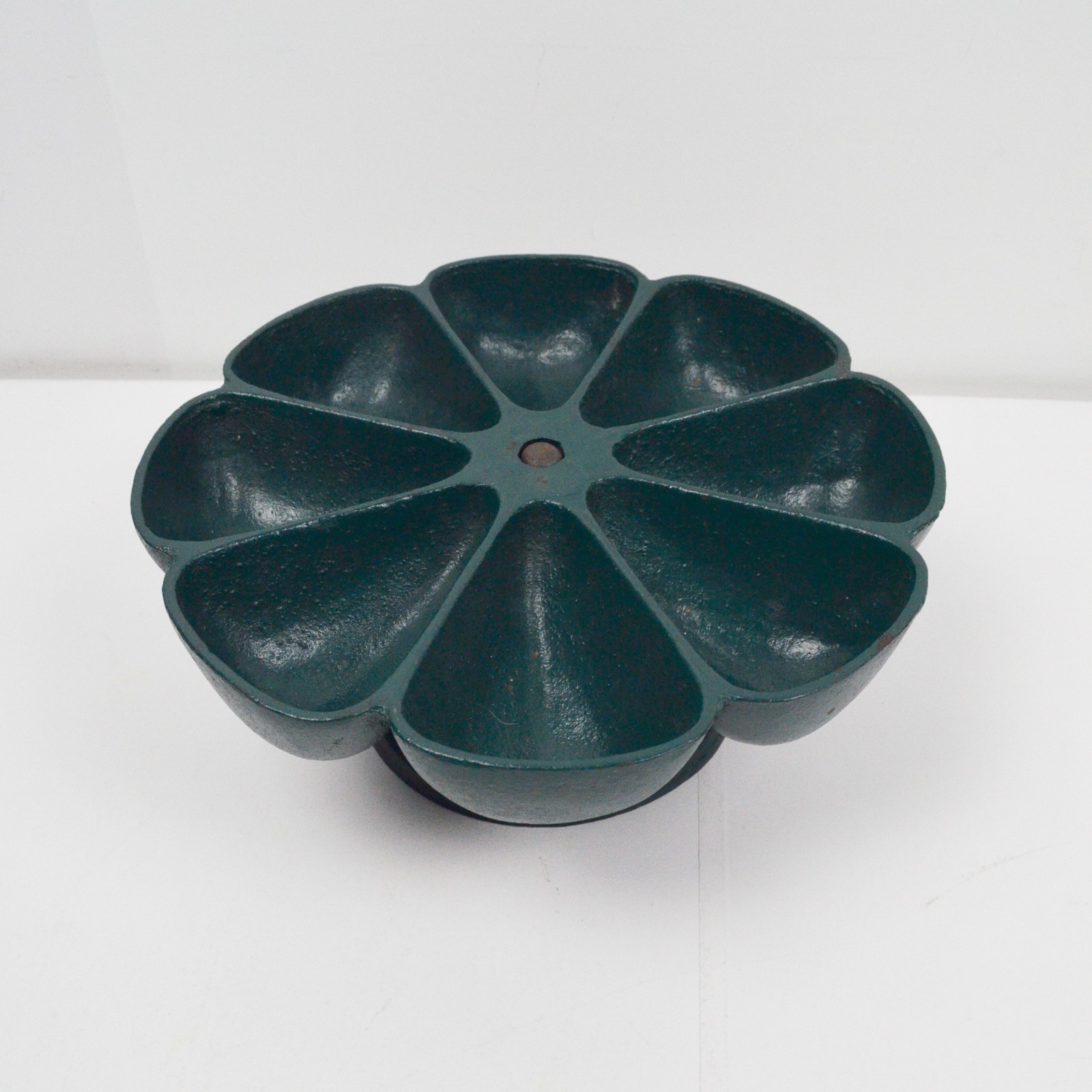 Star Nail Cup Cast Iron Rotating Caddy Hardware Store Bin Tray Cobbler Green