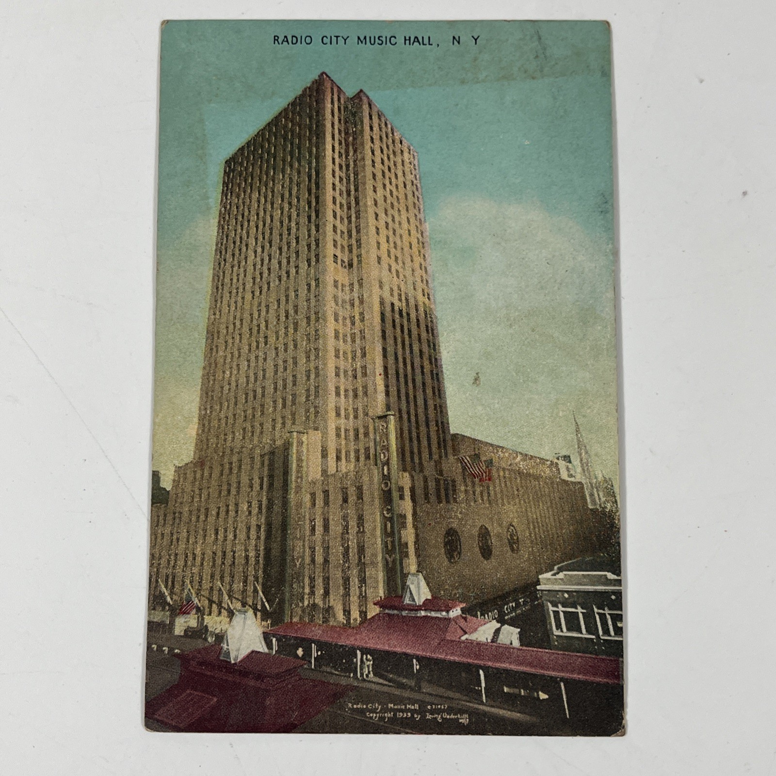 Postcard Radio City Music Hall New York City NY New York 1934
