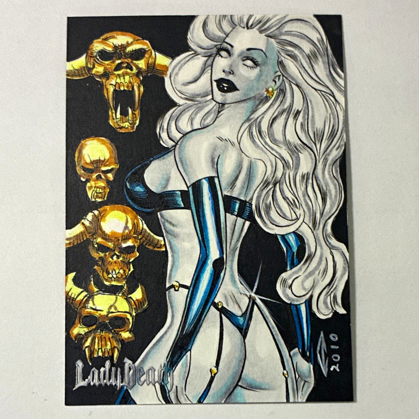 Anthony hochrein 1/1 sketch card 2010 lady death beautiful art