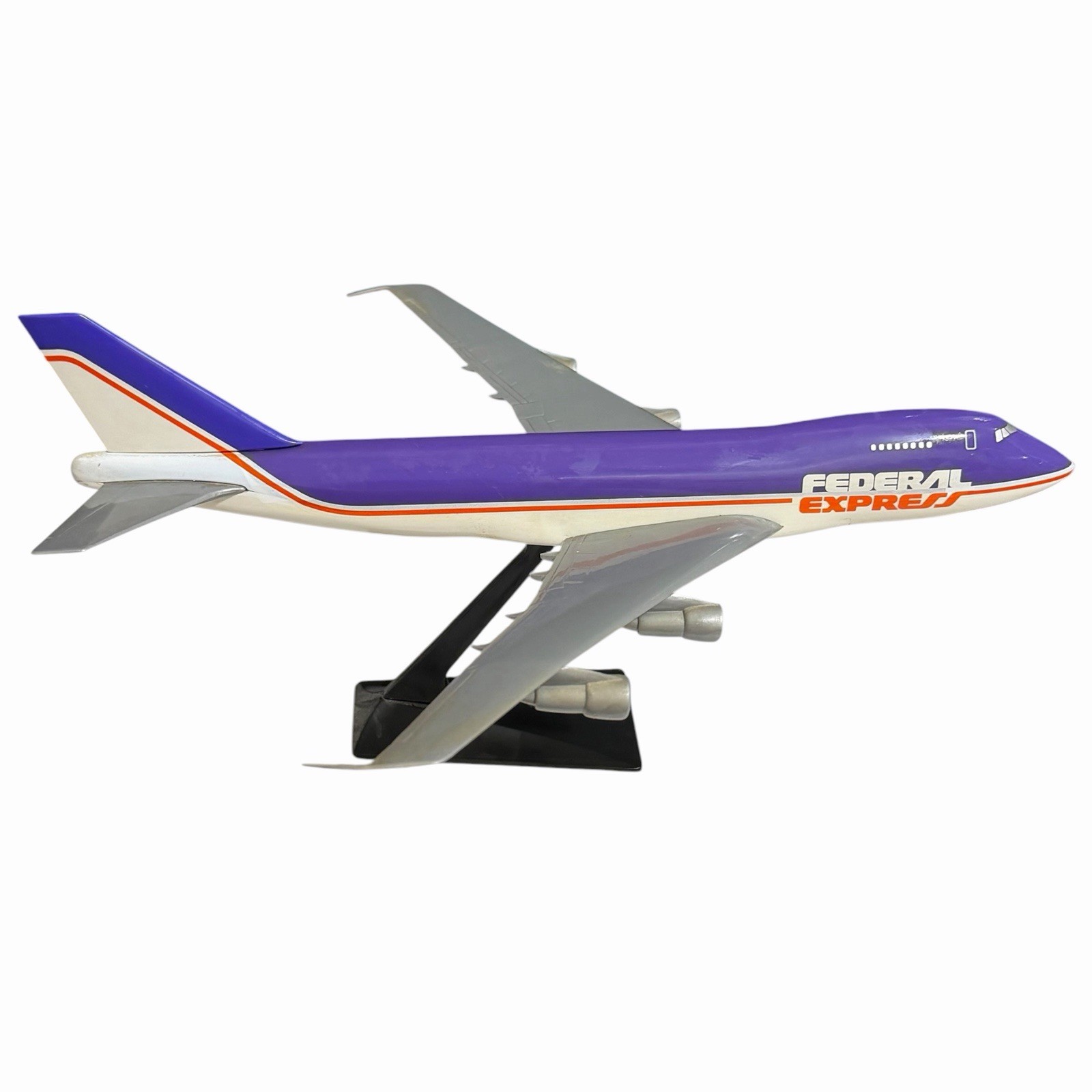 VTG Federal Express Boeing 747 Desk Model 10.5” Retro Livery EUC 1:250 Scale