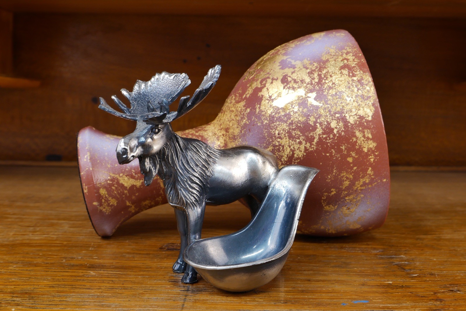 Unique Vintage Metal Moose Tobacco Pipe Rest