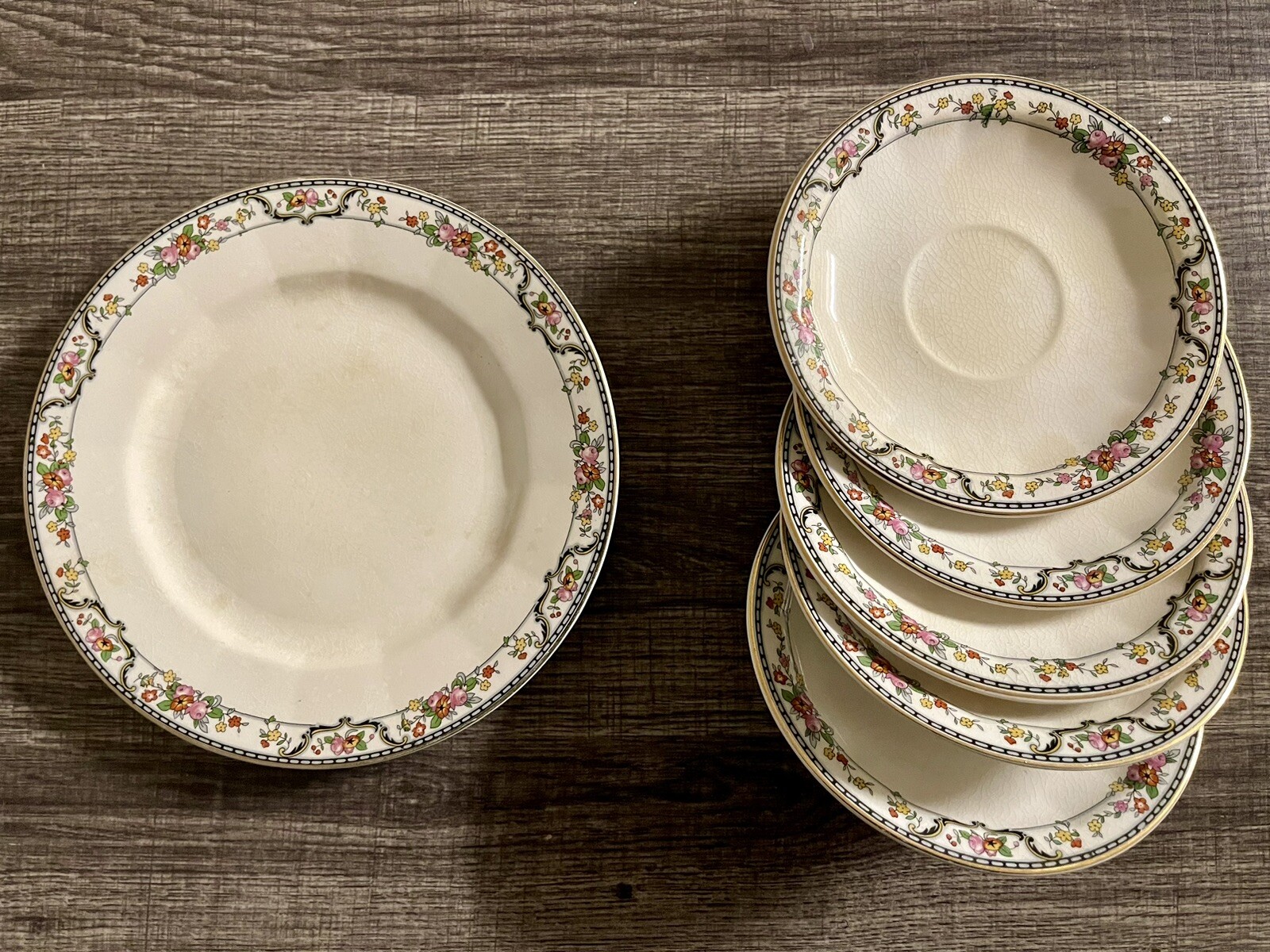 Vintage Edwin Knowles China Set Rare- 6pc Replacement China Set Rare