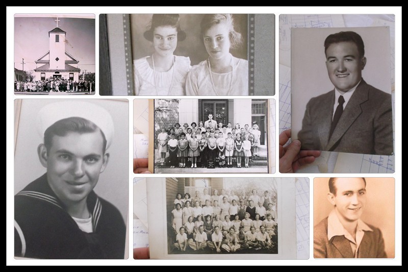 Antique Black White Photo Lot 7 Group Portraits Male Female Children Kids