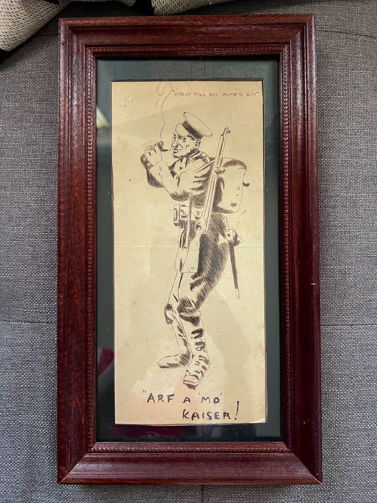 Antique Original Pen/ink Drawing WWI \