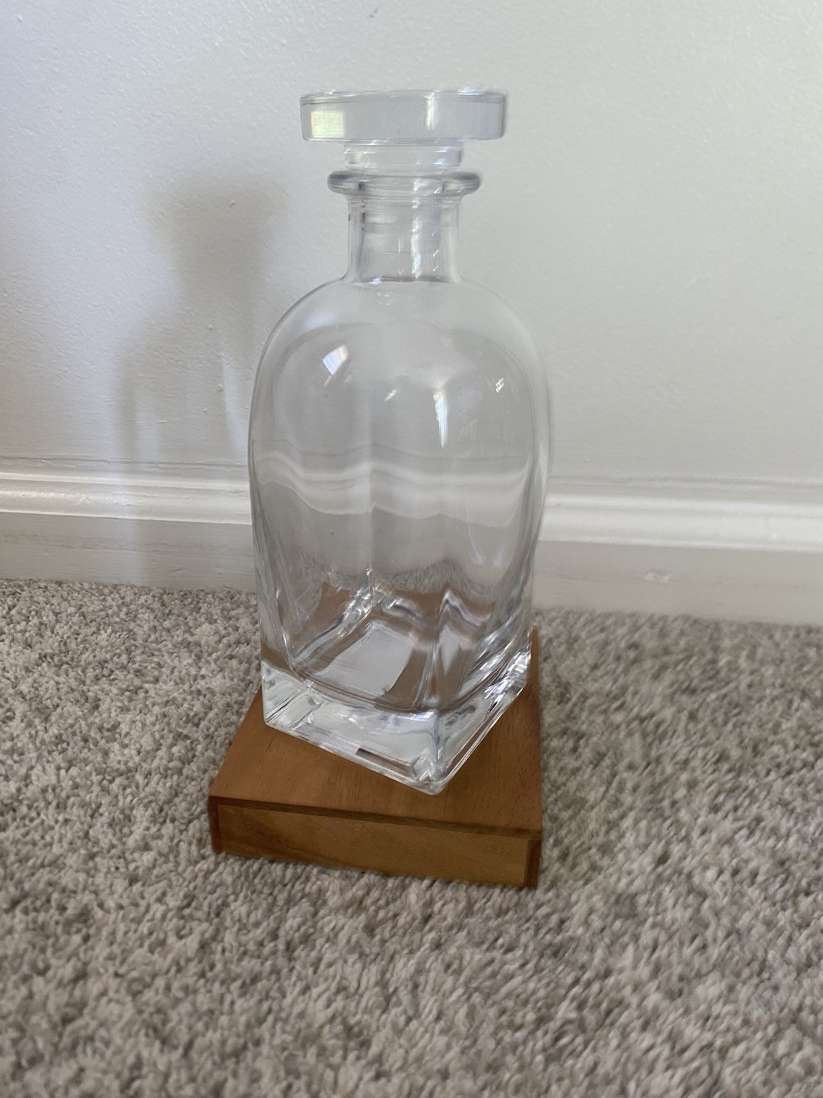 VTG Italian Luigi Bormioli Rossini Glass Decanter w Stopper Beautiful Heavy Glas