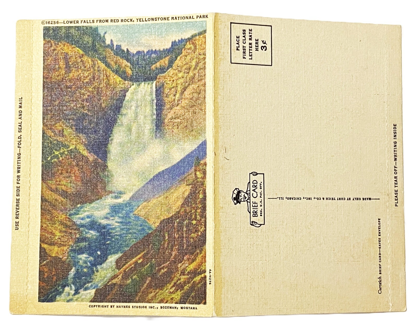 1930s Vintage Curt Teich Folding Linen \