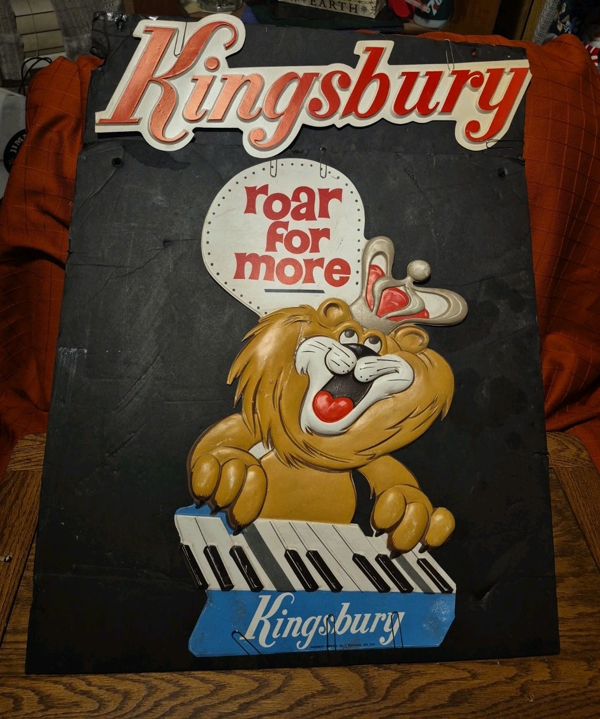 1970 Kingsbury Beer sign Sheboygan, WI You don\'t see this beer sign often (Cool)