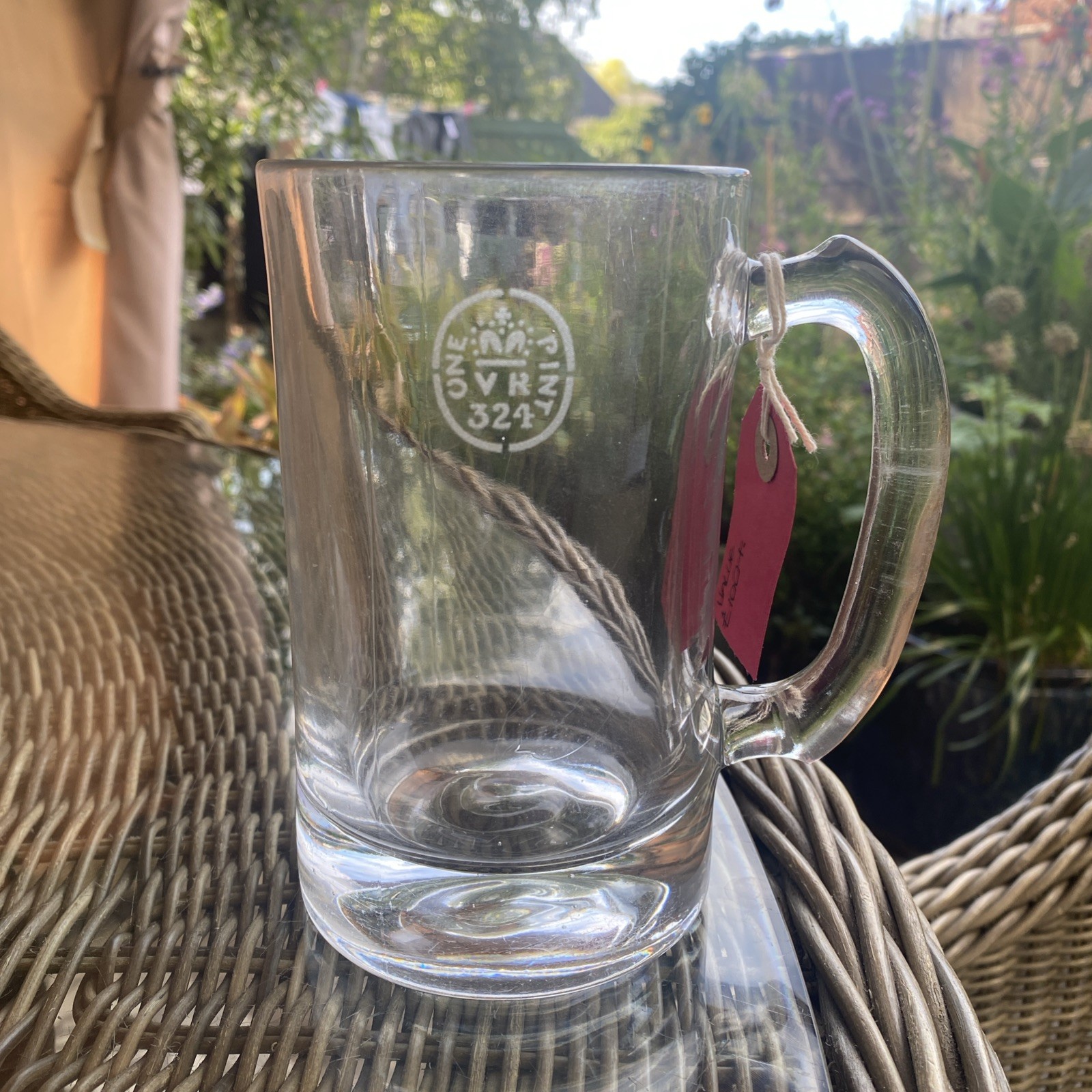 Antique Victorian Pint Glass V.R 324 Excise Stamped Alw Mug Pub Rare Antique Victorian Pint Glass V.R 324 Excise Stamped Alw Mug Pub Rare