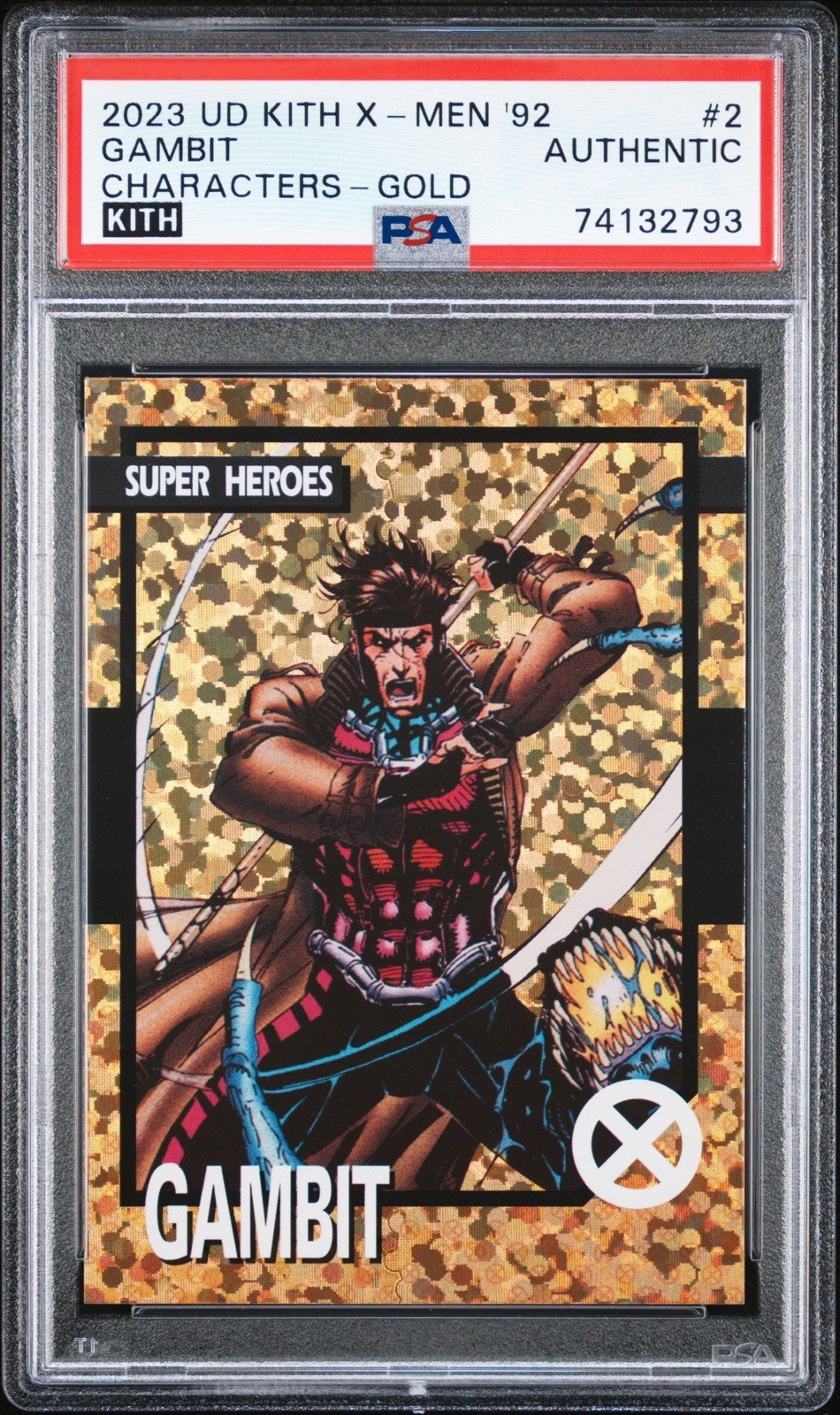 2023 Upper Deck KITH X-Men '92 Gambit #2 Characters GOLD 1-25 PSA AUTHENTICATED