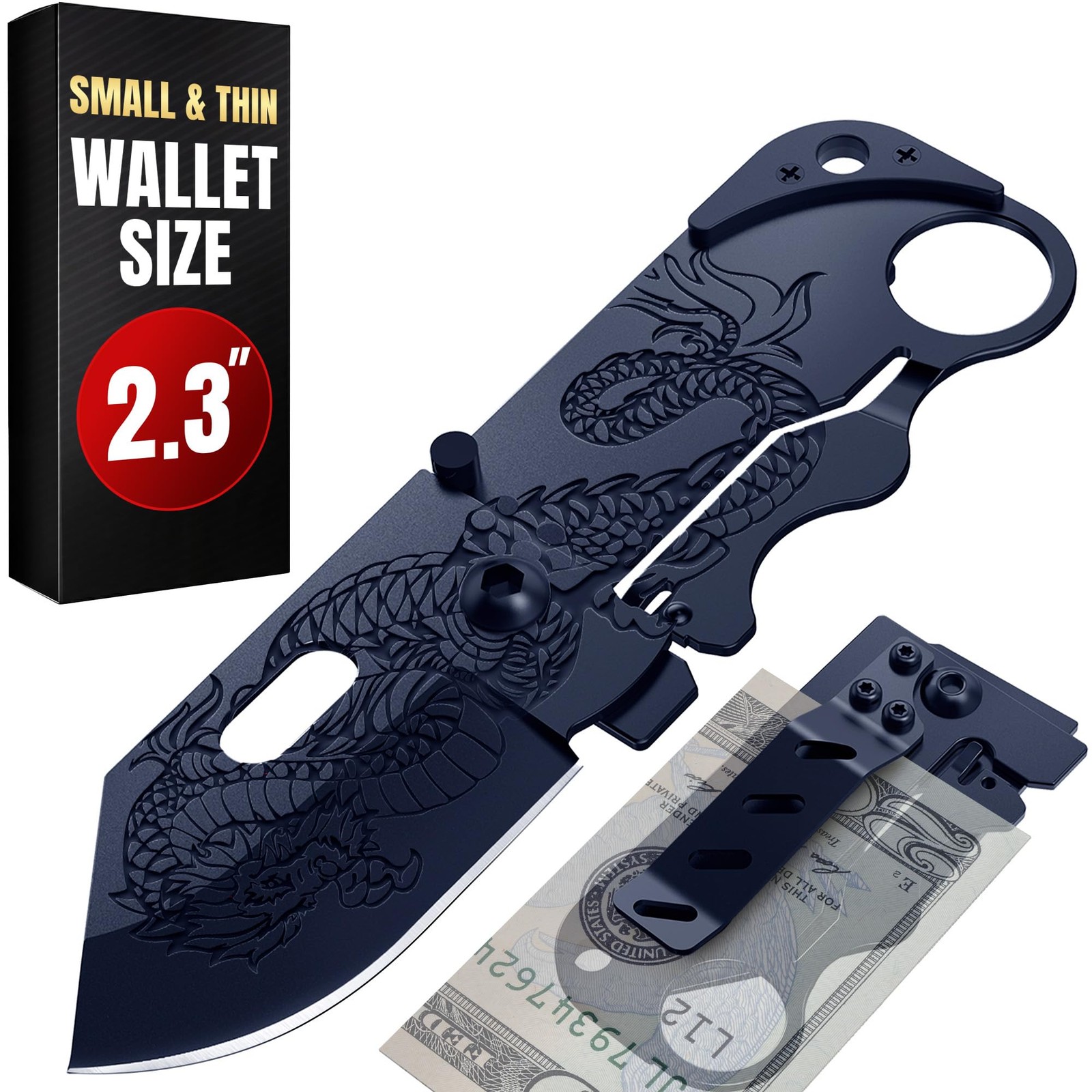 Grand Way Pocket Knife - 2.3” Folding Sharp Blade with Money Clip - Unique Sm...