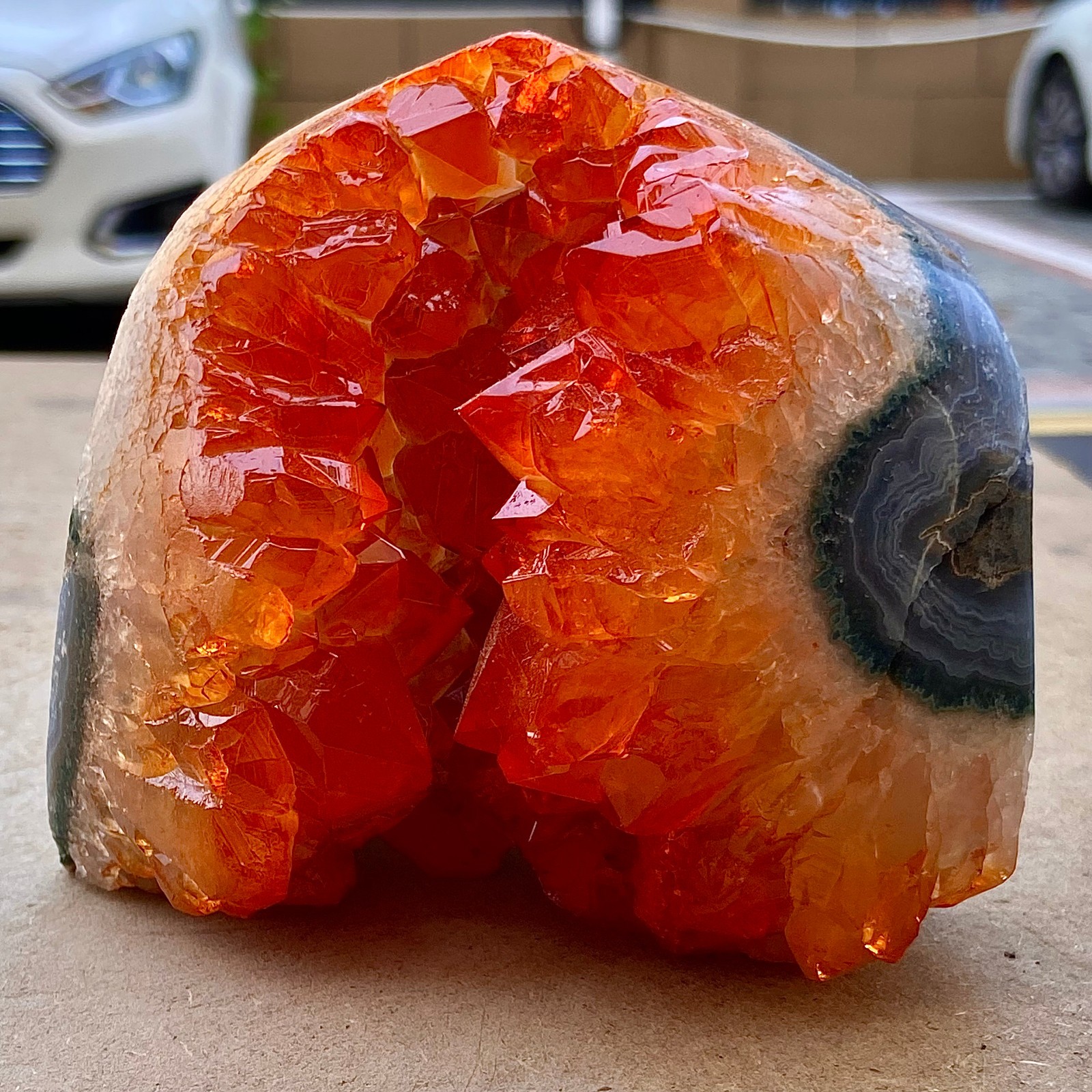 2.09LB  Natural yellow crystal cave quartz crystal mineral specimen