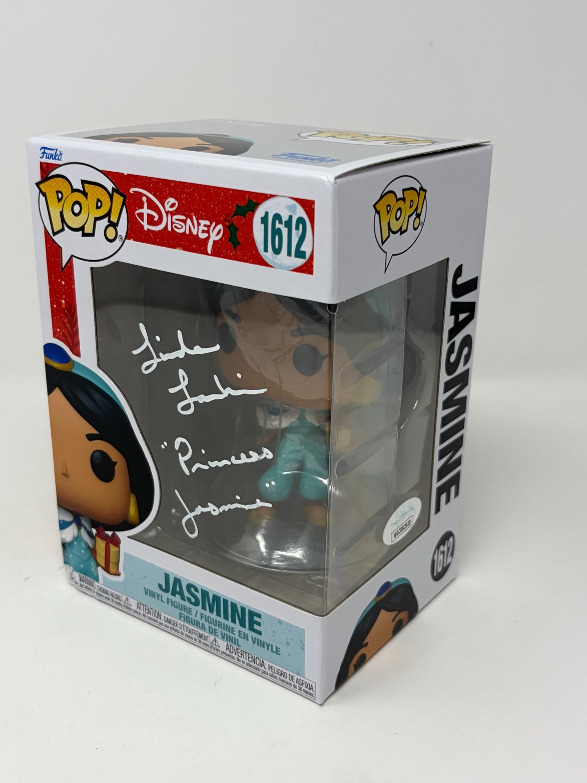 Linda Larkin Disney Aladdin Jasmine #1612 Signed Funko Pop JSA Autograph