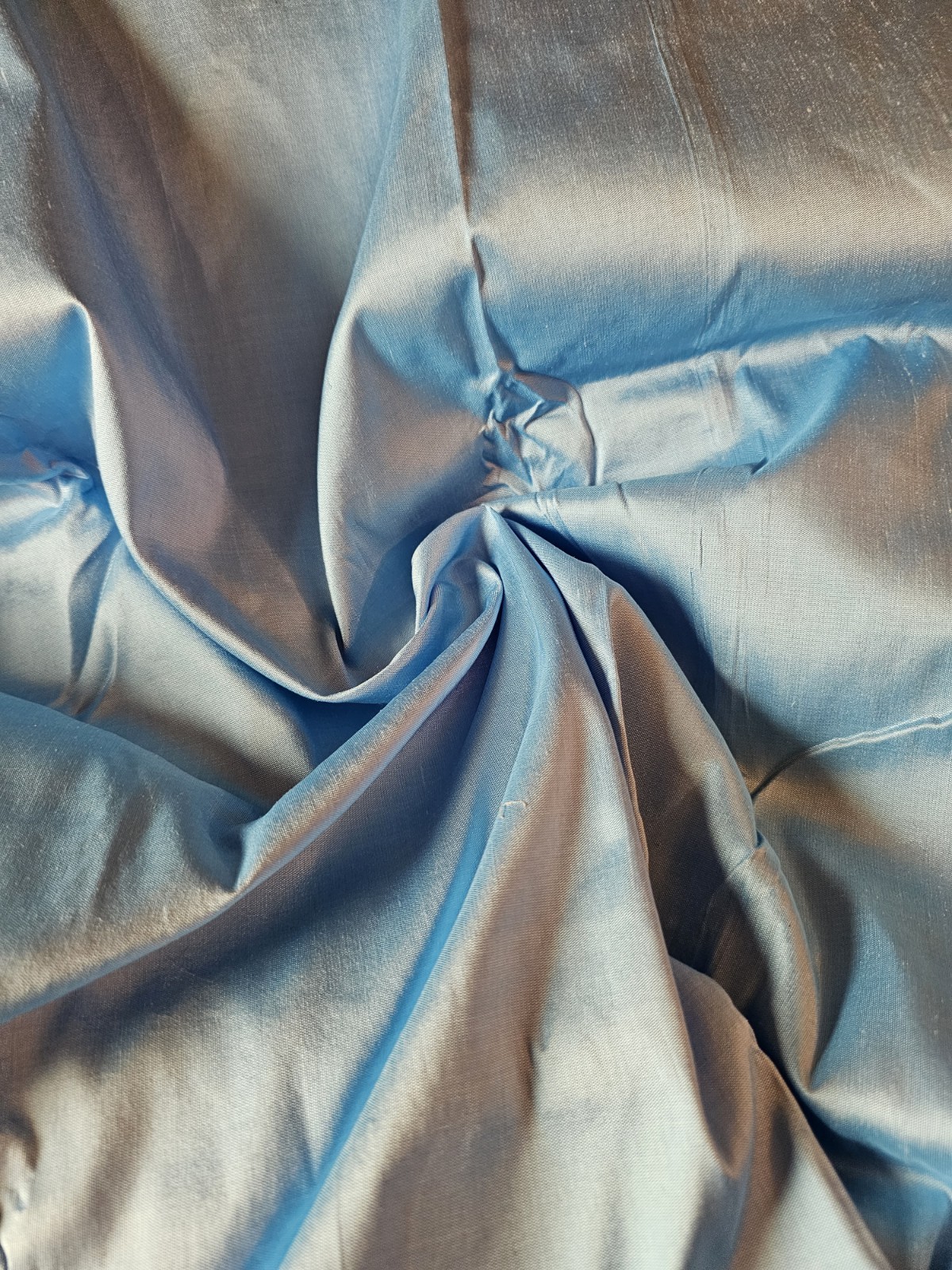 Vintage Thai Silk Fabric Icy Turquoise Blue 100% SILK BY THE YARD x 38\ Vintage Thai Silk Fabric Icy Turquoise Blue 100% SILK BY THE YARD x 38\