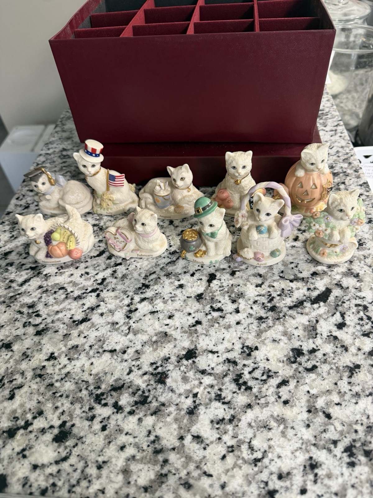 Vintage Lenox Cat Months Set 10 Total