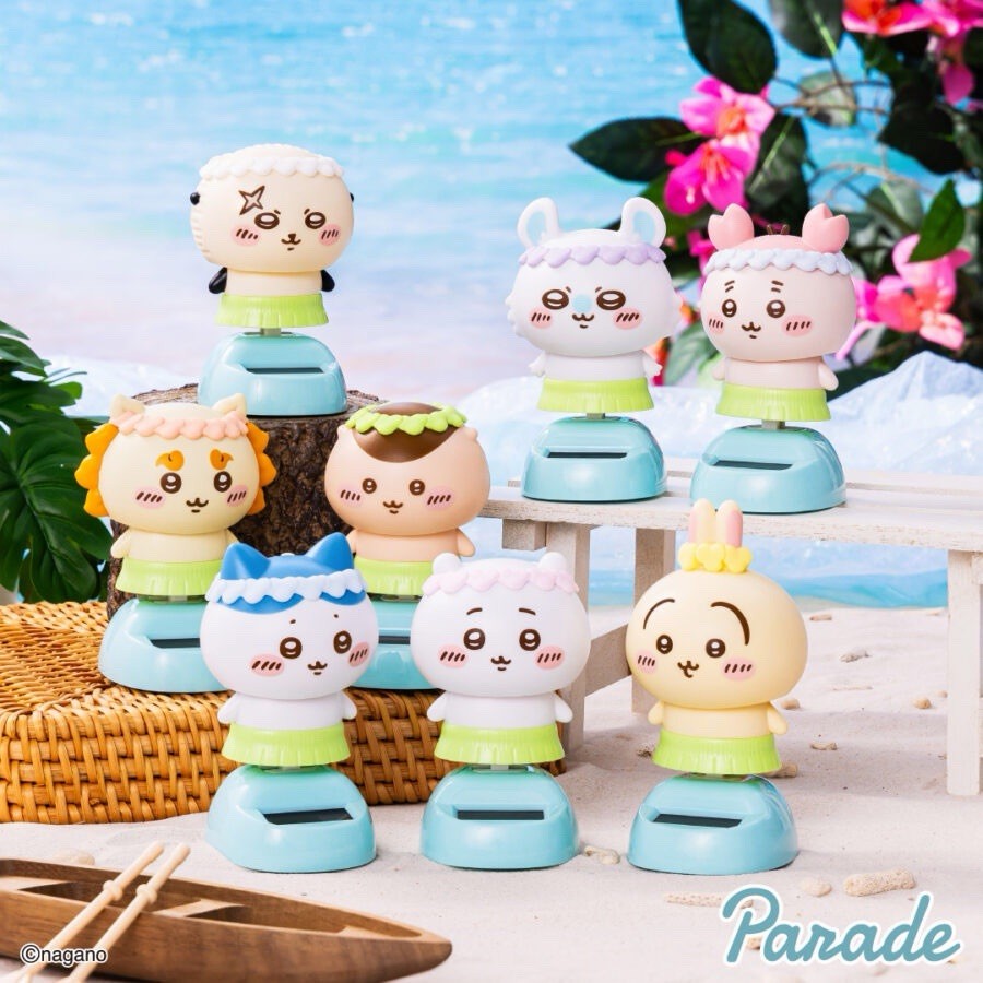 Chiikawa Movie Mermaid FULL SET of 8 Swaying Solar Figure by Yuyaru Solar Japan