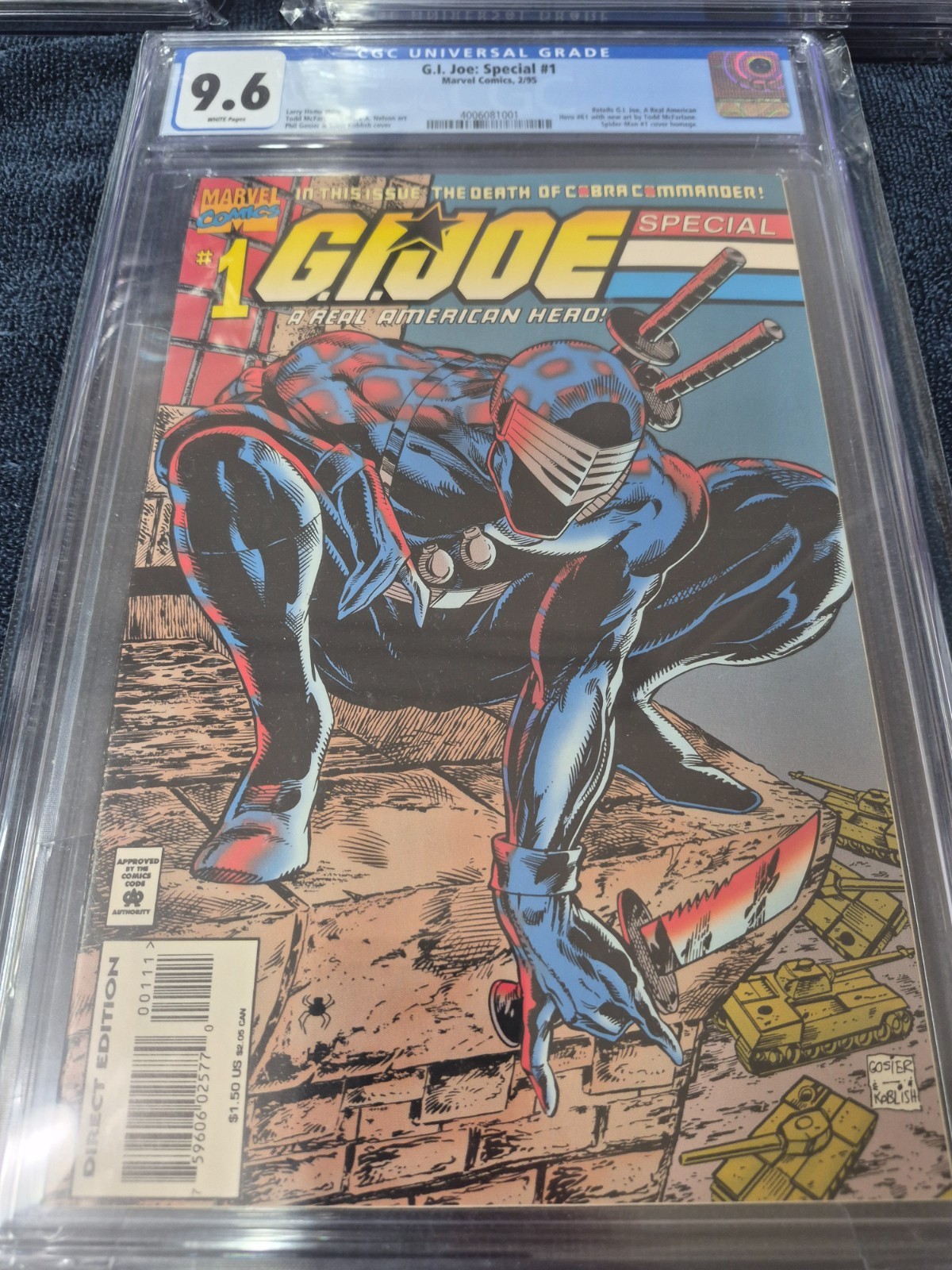 Marvel G.I. Joe ARAH Special 1 1995 CGC 9.6 White Pages Todd McFarlane