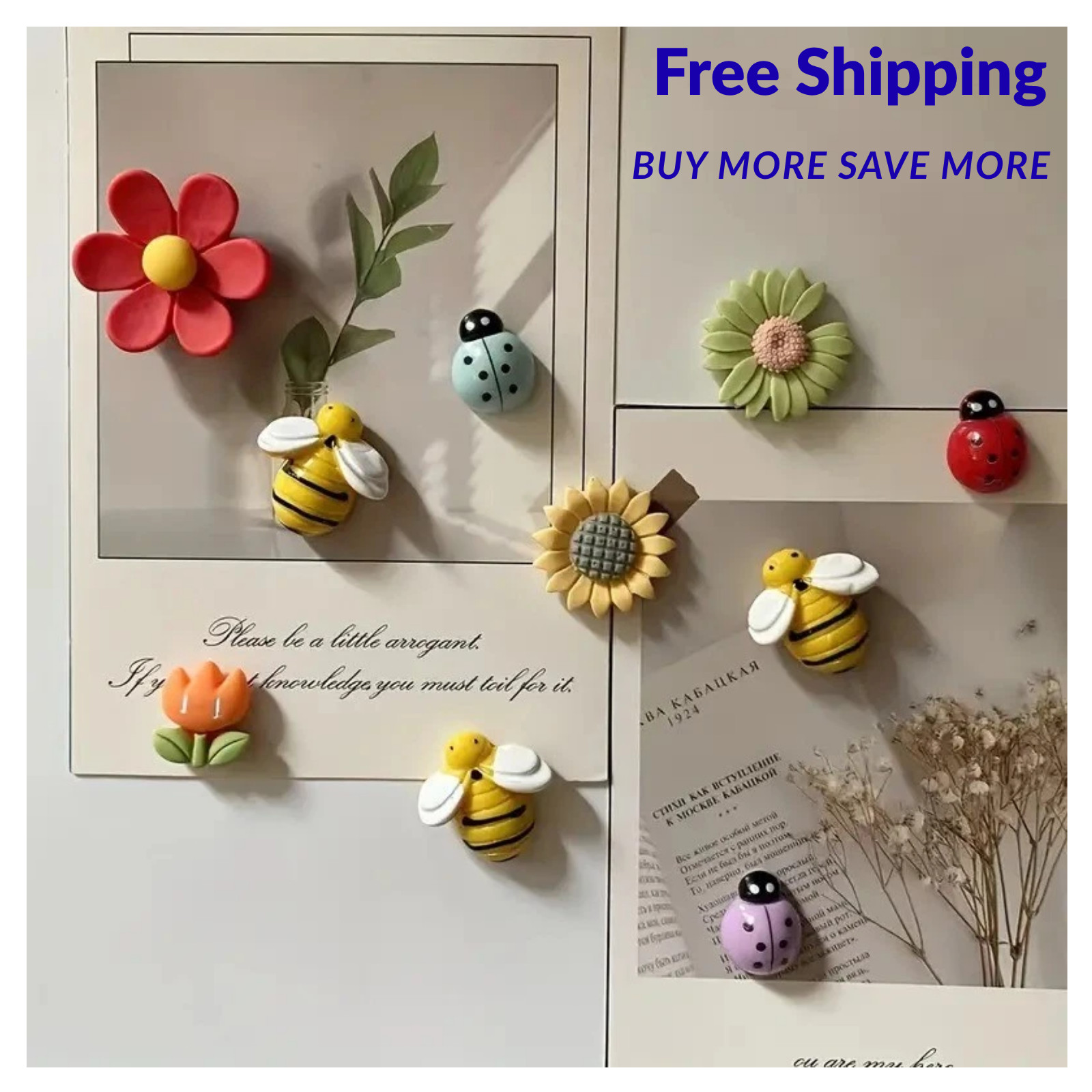 10pcs Adorable Refrigerator Magnets Durable & Strong Hold for Kitchen Office 