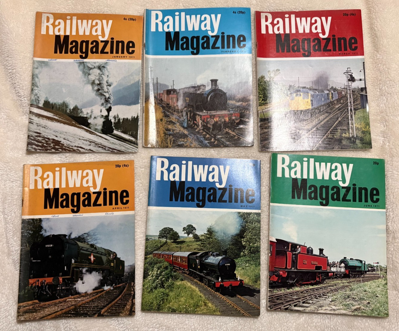 6x Railway Magazine Issues 1971 Jan-Jun 6x Railway Magazine Issues 1971 Jan-Jun