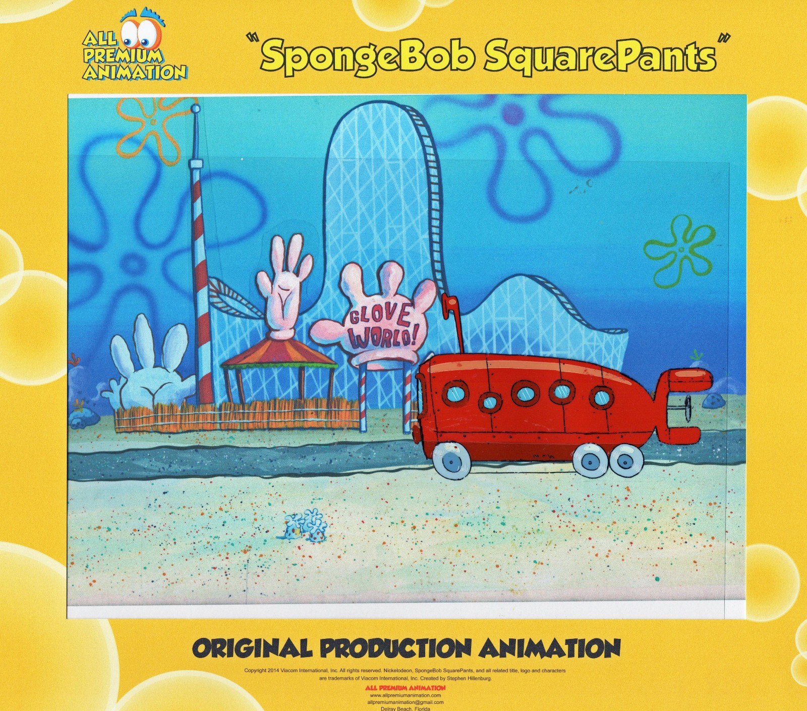 WOW   THE BEST  SPONGEBOB Prod cel from 