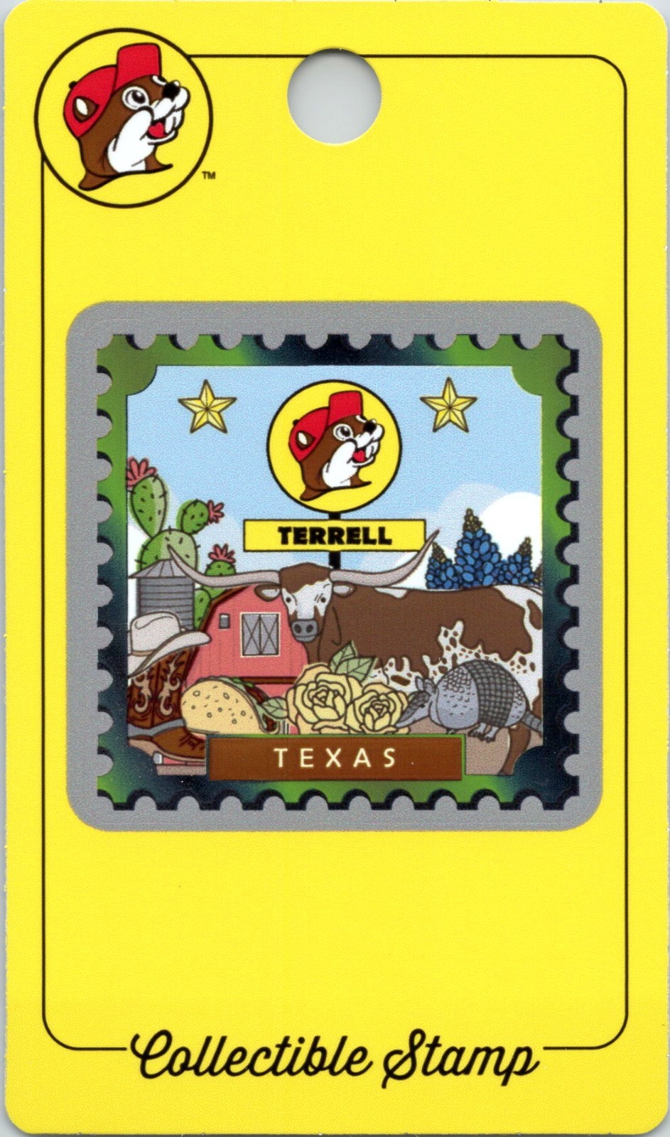 Buc-ee\'s Collectible Sticker Passport Stamp - Terrell Texas Store