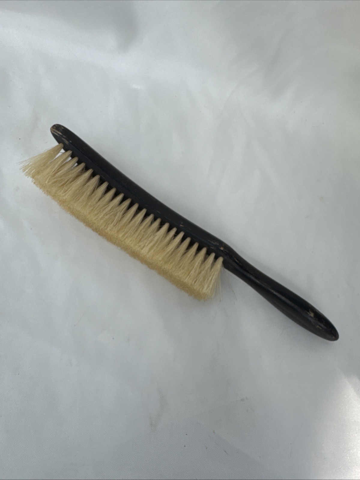 Vtg Natural Bristle Clothing Brush 10” Black Wood Rochester Stamping Co