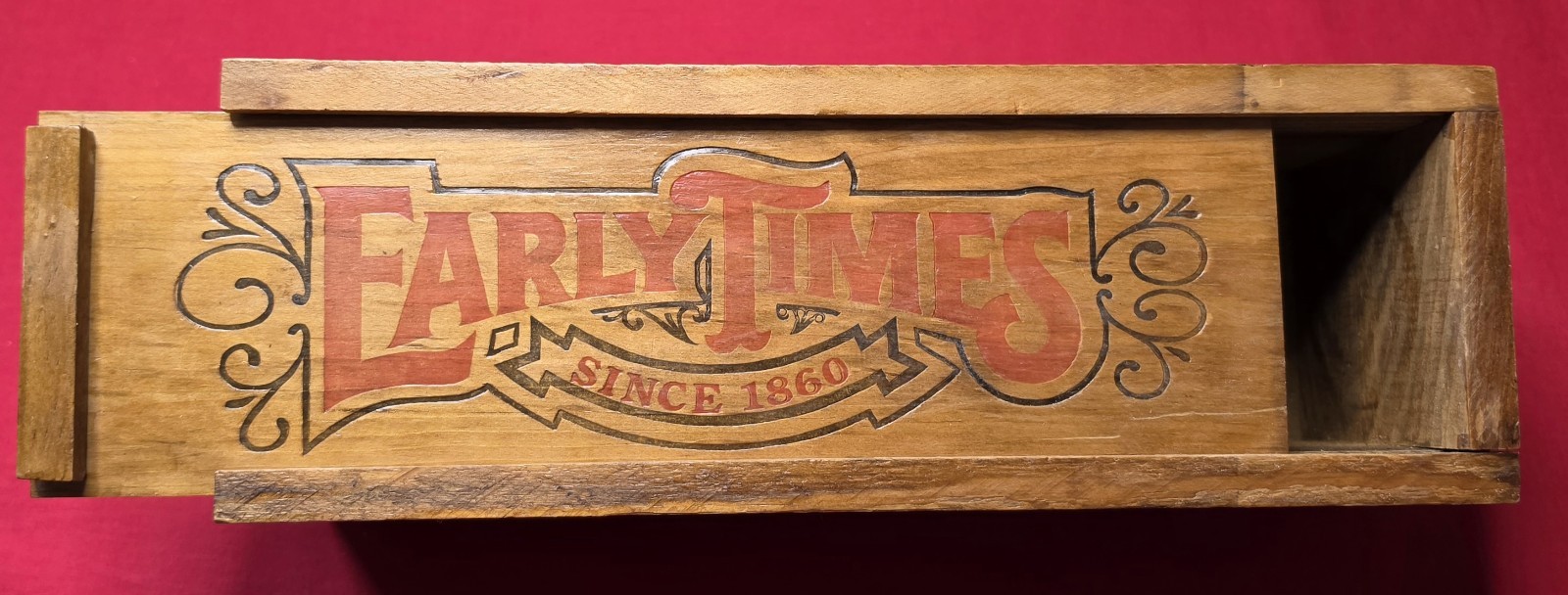 Vintage Early Times Wood Whiskey Box Case  since 1860