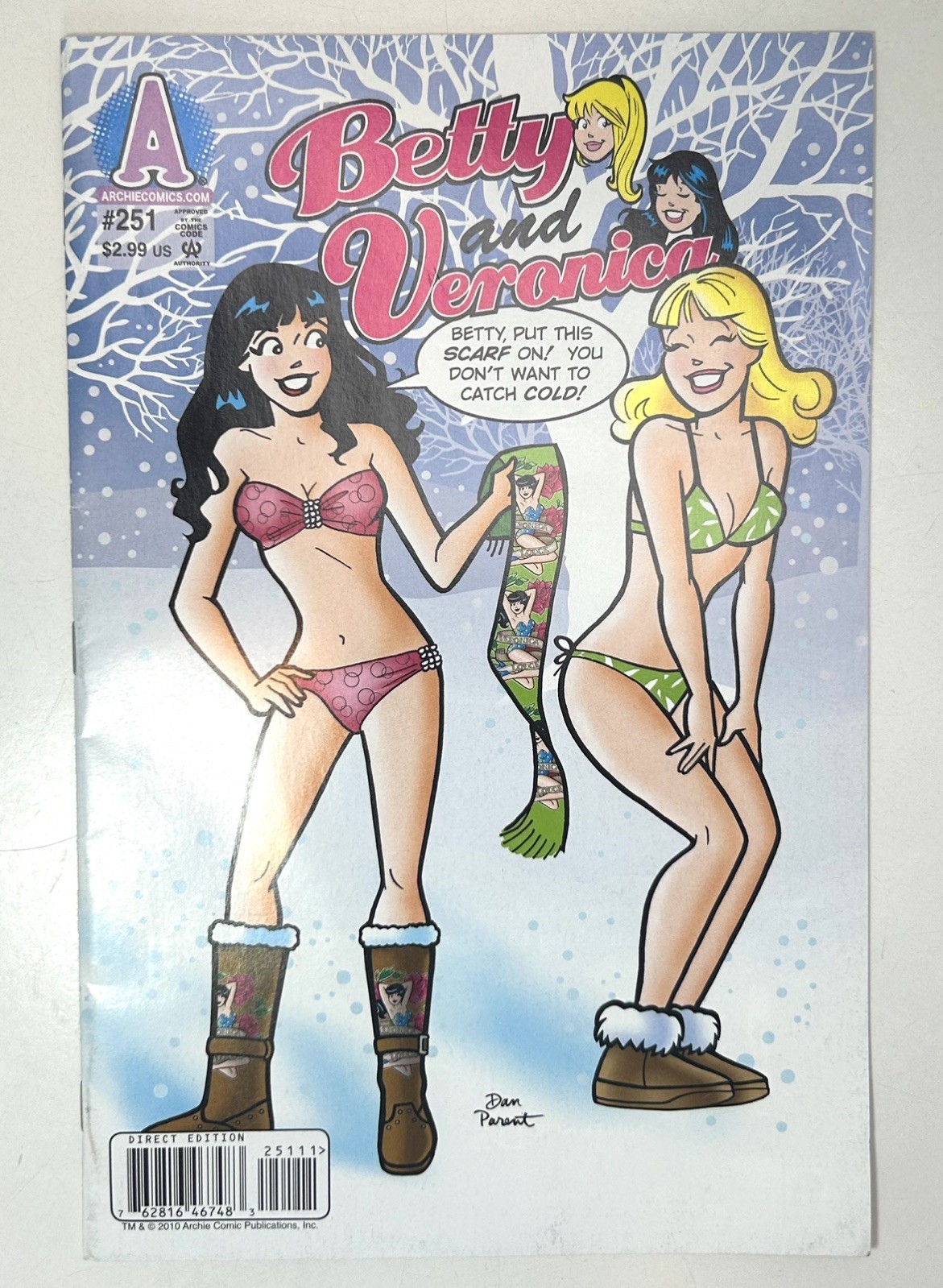 Betty & Veronica #251 2011 Winter Bikini Cover by Dan Parent Newsstand Variant