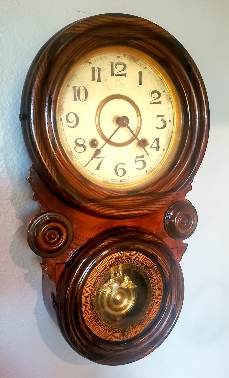 VINTAGE ANTIQUE JAPANESE S. EKUBO WALL CLOCK  THIS IS A VERY RARE MODEL  