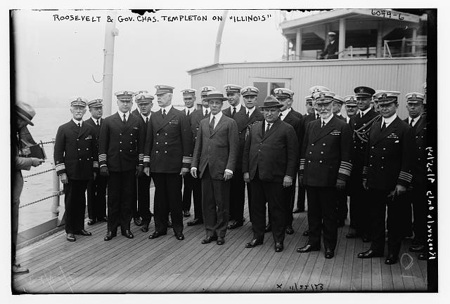 Theodore Roosevelt Jr Gov Chas Templeton USS Illinois 1910s Naval Group