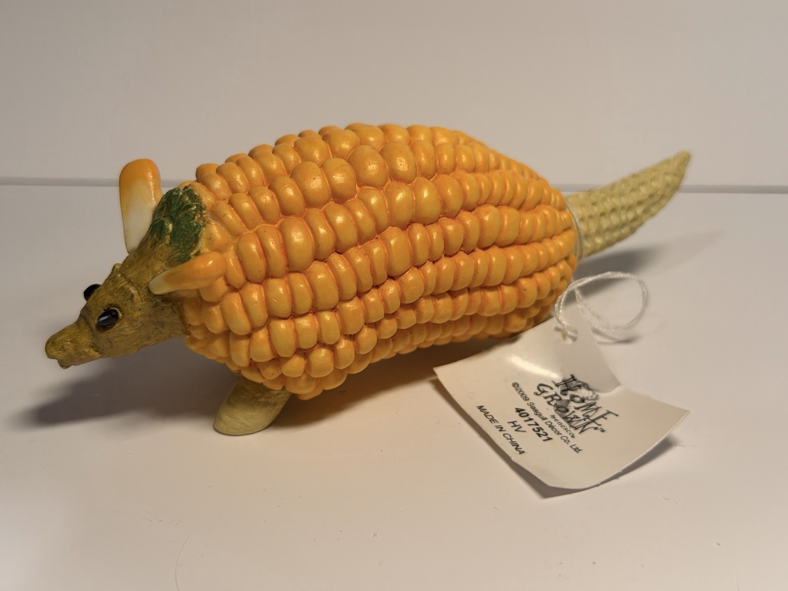 Vintage Enesco Home Grown Corn Armadillo Figurine 2009 # 4017521 Maize