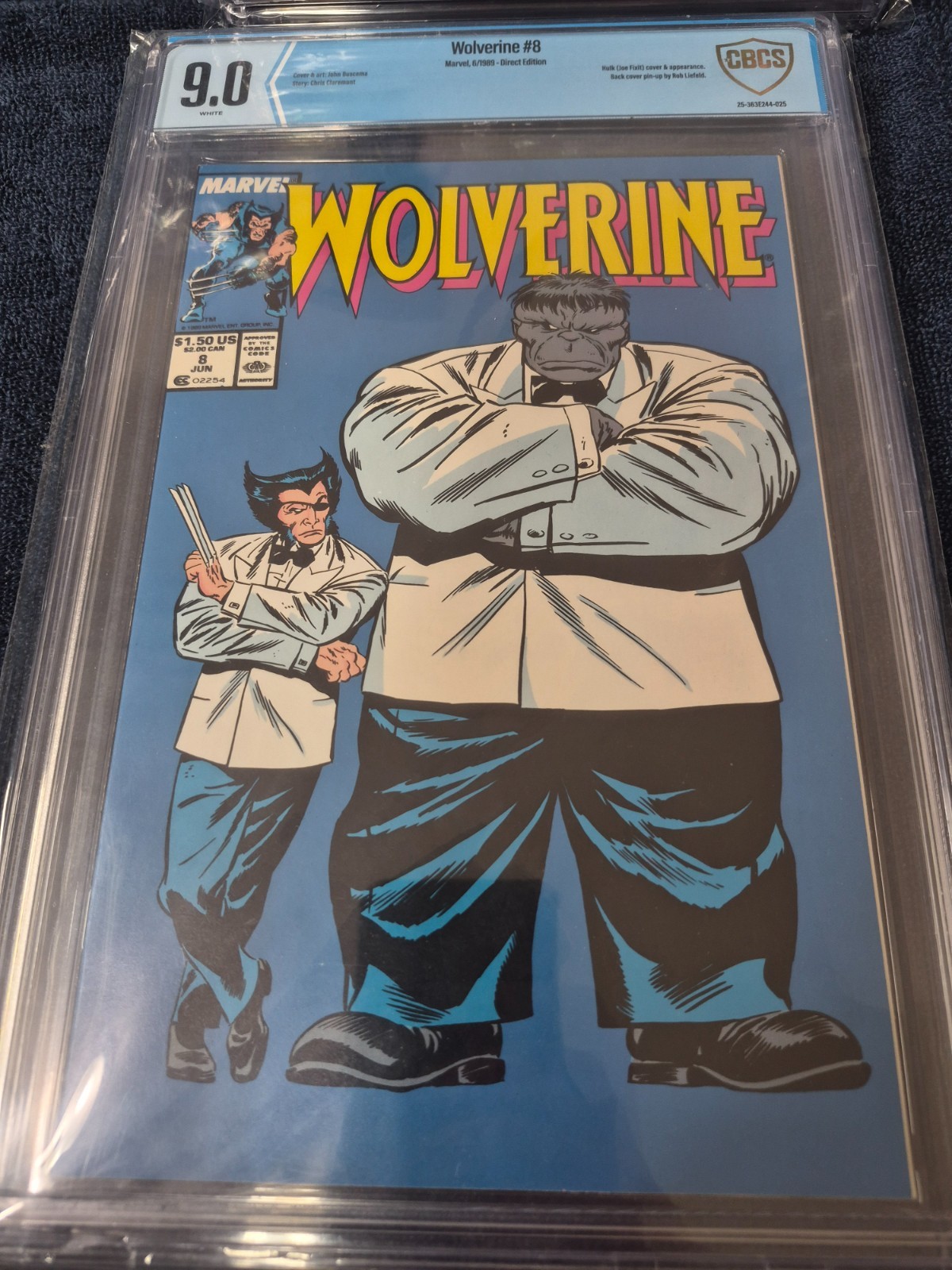 Marvel Wolverine 8 1989 CBCS 9.0 White Pages Hulk Appearance Marvel Wolverine 8 1989 CBCS 9.0 White Pages Hulk Appearance