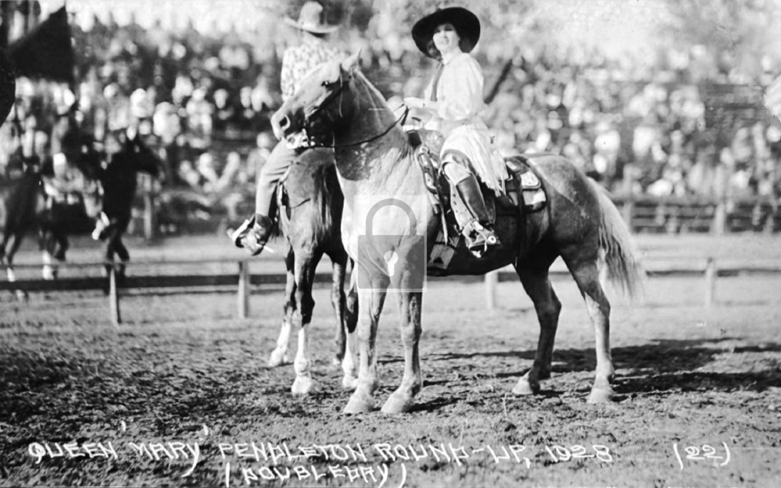 1928 Rodeo Cowgirl Queen Mary Duncan Pendleton Oregon OR - 11x17 Reprint