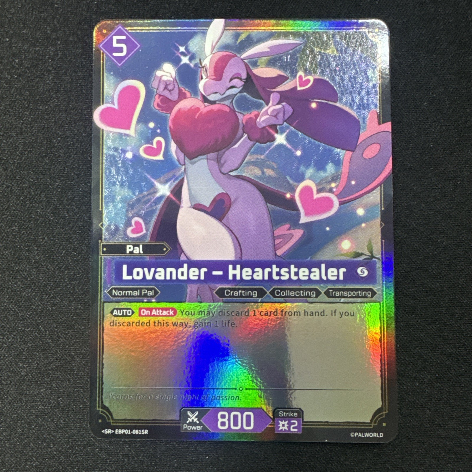 Lovander Heartstealer EBP01-081 SR Dawn of Palpagos Palworld TCG Card Official